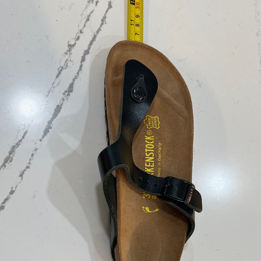 Birkenstock Gizeh Birko-Flor Slide Black Sandals size 37 EU/ 6.5 US - Picture 10 of 15